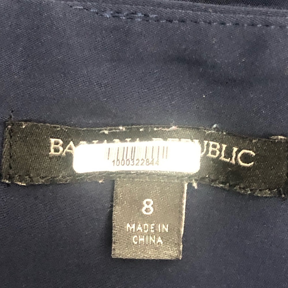 Banana Republic navy blue detail faux wrap mini skirt sz 8 - Picture 5 of 8